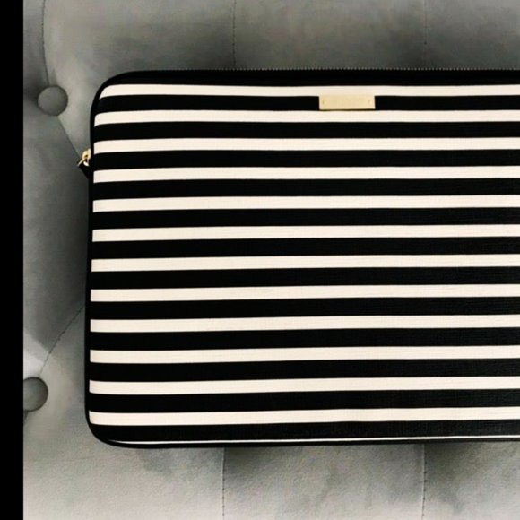 Kate Spade Handbags - Kate Spade Printed Laptop Sleeve for 13" Macbook Fairmont Square, Black & Cream